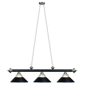 3 LT-54" BILLIARD LIGHT-MATTE BLACK & STAINLESS