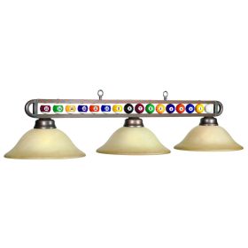 55" BRONZE BILLIARD BALL 3 LT-FIXTURE