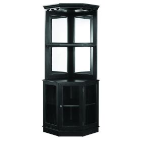 CORNER BAR CABINET - BLACK