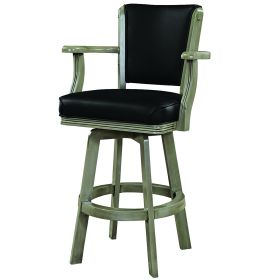 SWIVEL BARSTOOL WITH ARMS-SLATE