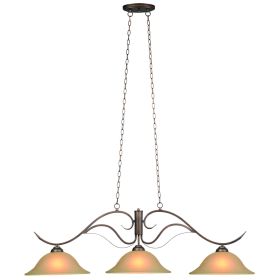 3 SHADE MONACO FIXTURE OIL RUBBED BRONZE