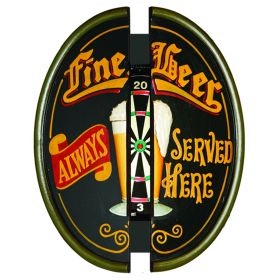 FINE BEER DARTBOARD CABINET