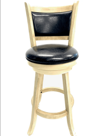 BACKED BARSTOOL - ANTIQUE WHITE