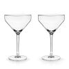 Raye Angled Crystal Martini Glasses Viski