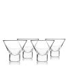 Raye Heavy Base Crystal Stemless Martini Glasses Viski