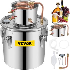 VEVOR Alcohol Still 8Gal 30L Stainless Steel Water Alcohol Distiller Copper Tube Home Brewing Kit