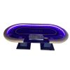 INO Design 96" Premium 10 Player Oval Black Speed Cloth Texas Holdem Casino Poker Table with Dimmable LED (B)