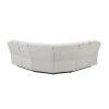 82.6" Home Theater Seating Seats Manual Chairs Recliner with LED Light Strip for Living Room, Beige
