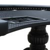 INO Design 94" Oval Round Stud Rivet Decorate Black Cloth Casino Game Poker Table With Stylish Clawfoot Legs