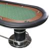 INO Design Elite 96" 10 Players Oval Green Felt Racetrack Playing Surface Casino Game Poker Table