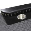 INO Design 94" Oval Round Stud Rivet Decorate Black Cloth Casino Game Poker Table With Stylish Clawfoot Legs