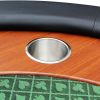 INO Design Elite 96" 10 Players Oval Green Felt Racetrack Playing Surface Casino Game Poker Table