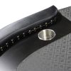 INO Design 94" Oval Round Stud Rivet Decorate Black Cloth Casino Game Poker Table With Stylish Clawfoot Legs