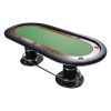 INO Design Elite 96" 10 Players Oval Green Felt Racetrack Playing Surface Casino Game Poker Table