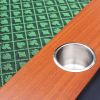 INO Design Elite 96" 10 Players Oval Green Felt Racetrack Playing Surface Casino Game Poker Table