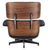 Large Version Walnut Genuine Leather Lounge Chair Club Seat Armchair Ottoman 8 Layer Plywood Frame for Living Room Furniture