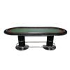 INO Design Elite 96" 10 Players Oval Green Felt Racetrack Playing Surface Casino Game Poker Table