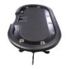 INO Design 94" Oval Round Stud Rivet Decorate Black Cloth Casino Game Poker Table With Stylish Clawfoot Legs