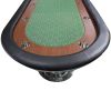 INO Design Elite 96" 10 Players Oval Green Felt Racetrack Playing Surface Casino Game Poker Table
