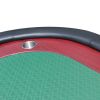 INO Design 96Inch Oval 10 Players Green Waterproof Cloth Red Racetrack Luna Wooden Legs Poker Table
