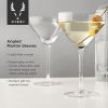 Raye Angled Crystal Martini Glasses Viski