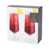 Angled Crystal Hurricane Glasses by Viski