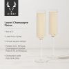 Laurel Crystal Champagne Flutes Viski