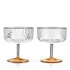 Deco Gatsby Crystal Coupe Glasses Viski