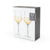 Angled Crystal Chardonnay Glasses by Viski