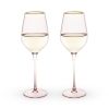 Rose Crystal White Wine Glass Set by Twine