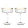 Meridian Crystal Coupe Glasses Viski