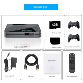 Home Video Three System Integrated Game Set-top Box (Option: X2 pro-256G-EU)