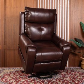 Lehboson Lift Chair Recliners, Electric Power Recliner Chair Sofa for Elderly, (Common, Red Brown) (Color: as Pic)