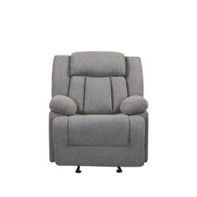 Welike  Fabric Recliner Chair Adjustable Home Theater Single Recliner Thick Seat and Back (Color: Gray)
