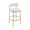 COOLMORE Bar Stools Industrial Pub Barstools with Back and Footrest, Modern Armless Bar Height Stool Chairs Set of 2