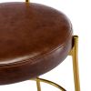 COOLMORE Bar Stools Industrial Pub Barstools with Back and Footrest, Modern Armless Bar Height Stool Chairs Set of 2