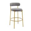 COOLMORE Bar Stools Industrial Pub Barstools with Back and Footrest, Modern Armless Bar Height Stool Chairs Set of 2