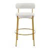 COOLMORE Bar Stools Industrial Pub Barstools with Back and Footrest, Modern Armless Bar Height Stool Chairs Set of 2