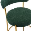 COOLMORE Bar Stools Industrial Pub Barstools with Back and Footrest, Modern Armless Bar Height Stool Chairs Set of 2