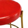 COOLMORE Bar Stools Industrial Pub Barstools with Back and Footrest, Modern Armless Bar Height Stool Chairs Set of 2