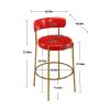 COOLMORE Bar Stools Industrial Pub Barstools with Back and Footrest, Modern Armless Bar Height Stool Chairs Set of 2