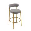 COOLMORE Bar Stools Industrial Pub Barstools with Back and Footrest, Modern Armless Bar Height Stool Chairs Set of 2