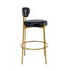 COOLMORE Bar Stools Industrial Pub Barstools with Back and Footrest, Modern Armless Bar Height Stool Chairs Set of 2