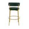 COOLMORE Bar Stools Industrial Pub Barstools with Back and Footrest, Modern Armless Bar Height Stool Chairs Set of 2