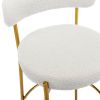 COOLMORE Bar Stools Industrial Pub Barstools with Back and Footrest, Modern Armless Bar Height Stool Chairs Set of 2
