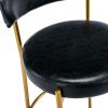 COOLMORE Bar Stools Industrial Pub Barstools with Back and Footrest, Modern Armless Bar Height Stool Chairs Set of 2