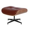 Aniline leather Club Seat armchair 8 layer plywood frame lounge chair with ottoman