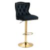 COOLMORE Bar Stools with Back and Footrest Counter Height Dining Chairs 2PC/SET