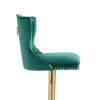 COOLMORE Bar Stools with Back and Footrest Counter Height Dining Chairs 2PC/SET