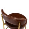 COOLMORE Bar Stools Industrial Pub Barstools with Back and Footrest, Modern Armless Bar Height Stool Chairs Set of 2